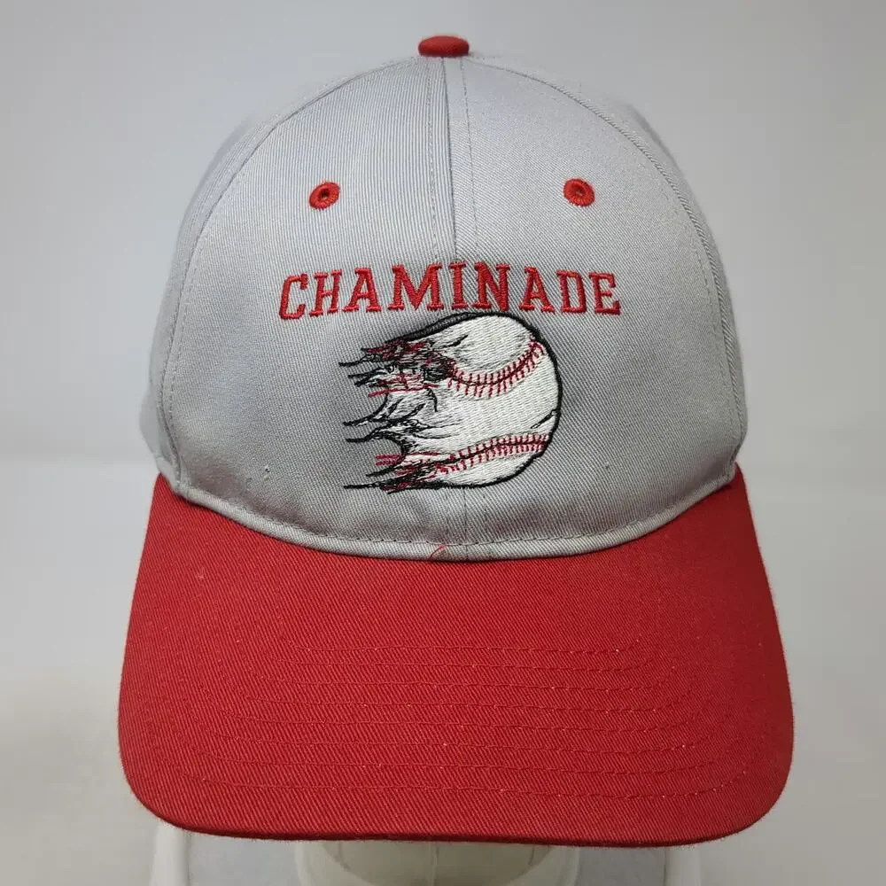 Richardson Snapback Hat Gray Red L Chaminade Flyers Baseball Structured Crown